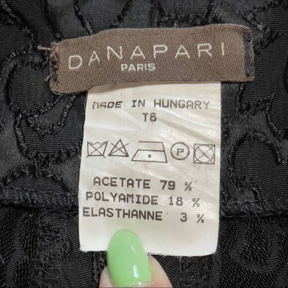 Danapari Paris Black Jacquard Pants Sz T8 - Picture 16 of 16
